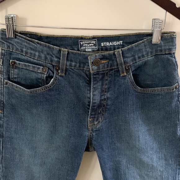 Signature by Levi Strauss Blue Straight-Leg Jeans - Picture 2 of 14